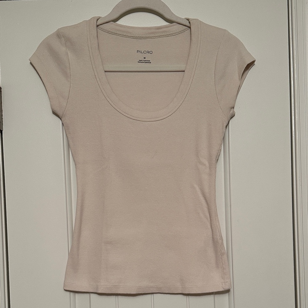 Anthropologie Pilcro Slim Scoop Neck Tee